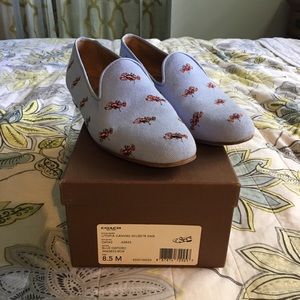 Coach lobster print flats